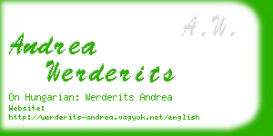 andrea werderits business card